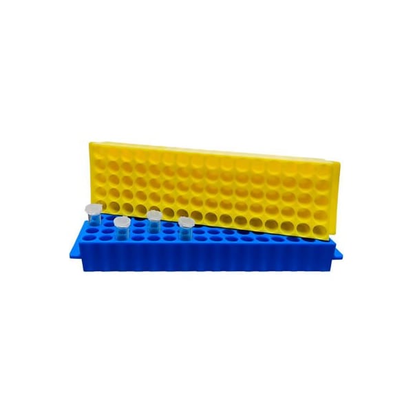 Mtc Bio MTC Bio Fraction Collector Tube Rack For 1.5 ml/2 ml Tubes, 80 Place, Blue, 5 Pack R1040-B - main